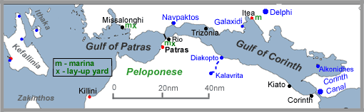 Gulfs of Corinth and Patras Chart